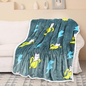 Catalonia Cat Print Sherpa Fleece Throw Blanket, Soft Mink Plush Couch Blanket, Fuzzy Fluffy Comfy Warm Throws, Gift for Her, Cat Gifts for Women, 50×60 inches(Banana Cat Grey)