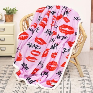 Catalonia Cat Print Sherpa Fleece Throw Blanket, Soft Mink Plush Couch Blanket, Fuzzy Fluffy Comfy Warm Throws, Gift for Her, Cat Gifts for Women, 50×60 inches(Kiss Hot Pink)